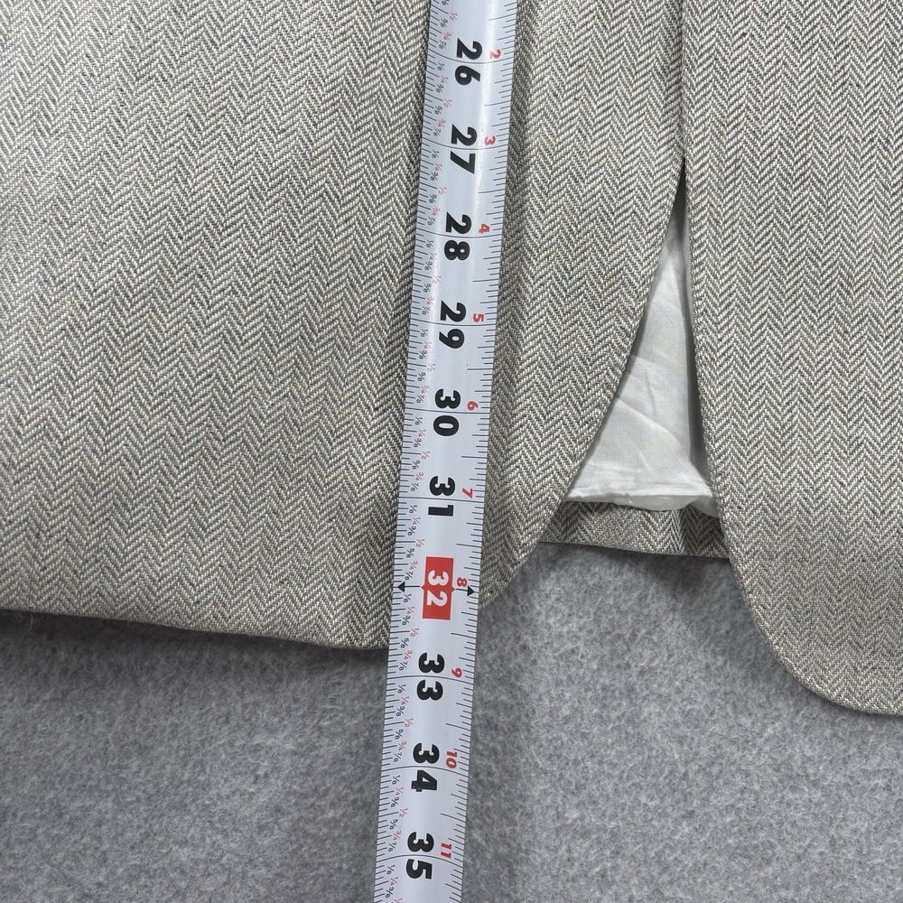 Salvatore Ferragamo 100% Silk Herringbone Blazer Sport Coat Size 54 IT 44R US - Picture 16 of 16